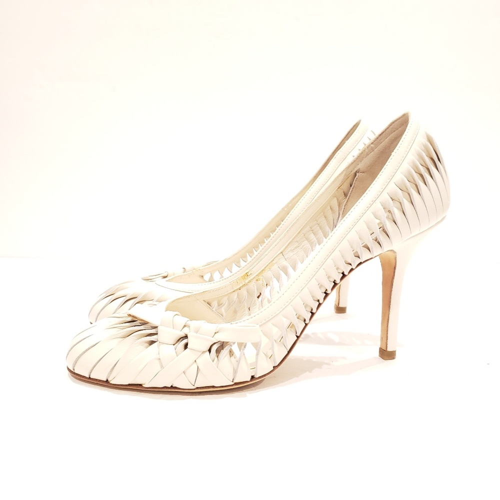 Christian Dior Hurache Style Heel leather white